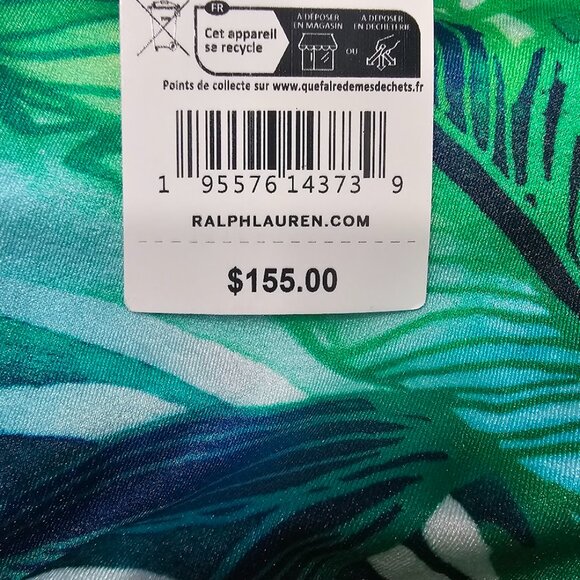 Lauren Ralph Lauren Tropical Printed Square-Ring One-Piece Swimsuit - Picture 9 of 12